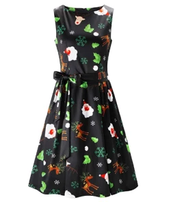 SYourself Store 2018 New Winter Christmas Dress For Women Elk Snowflake Autumn Long Sleeve 5XL Plus Size Lady Casual A-Line Mini Dress Vestidos