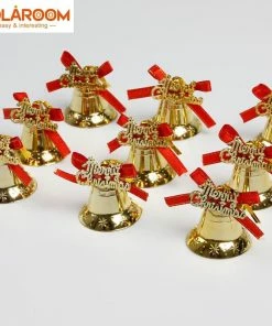 Holaroom Store 9pcs/pack Christmas Bells Christmas Tree Pendant Decorations Creative Gold Bells New Year Gift Christmas New Pendant Decorations Christmas Decorations