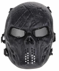 Shenzhen Moonlight Houseware Co., Ltd. Store Airsoft Paintball Party Mask Skull Full Face Mask Army Games Outdoor Metal Mesh Eye Shield Costume For Halloween Party Supplies