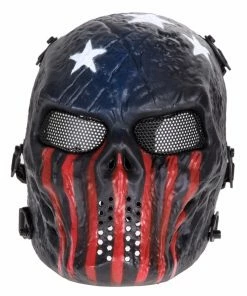 Shenzhen Moonlight Houseware Co., Ltd. Store Airsoft Paintball Party Mask Skull Full Face Mask Army Games Outdoor Metal Mesh Eye Shield Costume For Halloween Party Supplies