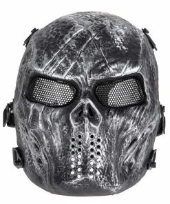 Shenzhen Moonlight Houseware Co., Ltd. Store Airsoft Paintball Party Mask Skull Full Face Mask Army Games Outdoor Metal Mesh Eye Shield Costume For Halloween Party Supplies