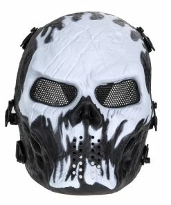 Shenzhen Moonlight Houseware Co., Ltd. Store Airsoft Paintball Party Mask Skull Full Face Mask Army Games Outdoor Metal Mesh Eye Shield Costume For Halloween Party Supplies