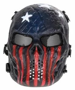 Shenzhen Moonlight Houseware Co., Ltd. Store Airsoft Paintball Party Mask Skull Full Face Mask Army Games Outdoor Metal Mesh Eye Shield Costume For Halloween Party Supplies