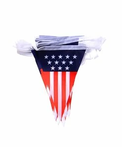 Onlineamericanstore American Flag String America USA Bunting Banner 2 Set And 20 Pcs Per Set Polyester Wedding Party Home 4th Of July Decor 25JUNE.3