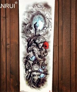 The American Store Army Warrior Soldier Black Temporary Tattoo Stickers For Men Full Body Art Arm Sleeve Tattoo 48*17CM Large Waterproof Tatoo Girl Halloween Temporary Tekashi69 Tattoos 49 The American Store Army Warrior Soldier Black Temporary Tattoo Stickers For Men Full Body Art Arm Sleeve Tattoo 48*17CM Large Waterproof Tatoo Girl Halloween Temporary Tekashi69 Tattoos