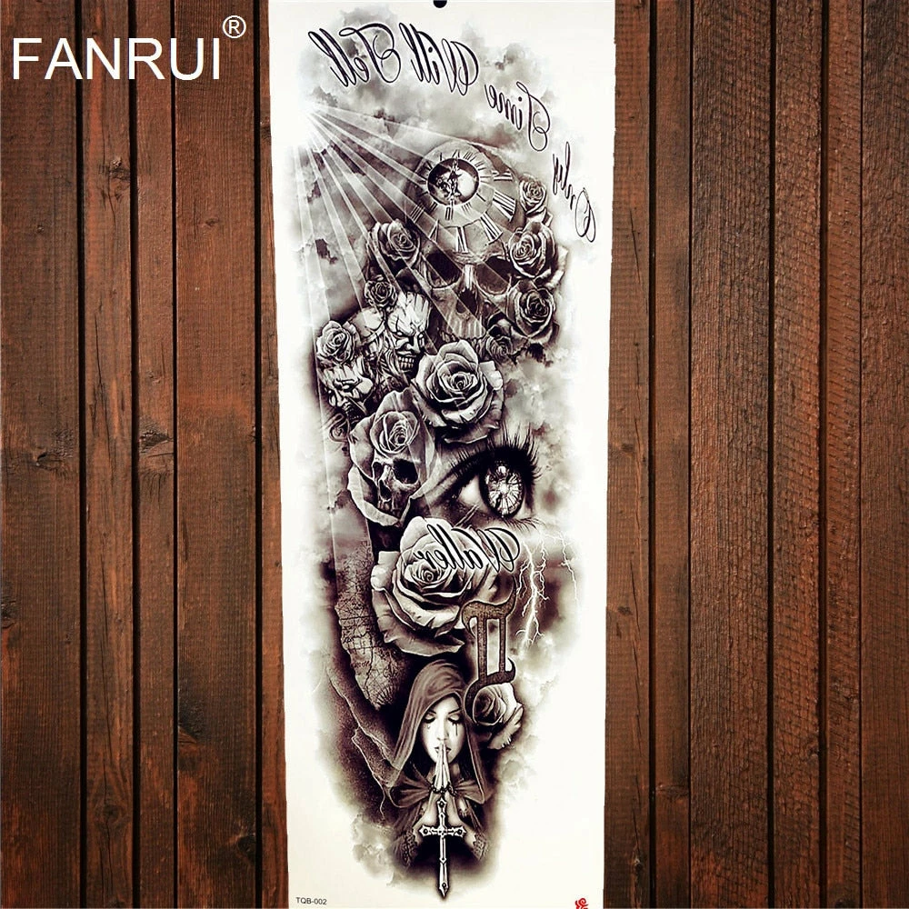 The American Store Army Warrior Soldier Black Temporary Tattoo Stickers For Men Full Body Art Arm Sleeve Tattoo 48*17CM Large Waterproof Tatoo Girl Halloween Temporary Tekashi69 Tattoos 11 The American Store Army Warrior Soldier Black Temporary Tattoo Stickers For Men Full Body Art Arm Sleeve Tattoo 48*17CM Large Waterproof Tatoo Girl Halloween Temporary Tekashi69 Tattoos