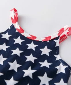 Onlineamericanstore Kids Clothing Baby Clothing Set Girls Infant Kids 4th Of July Star DressClothes Sundress Casual Dresses Vetement Enfant FilleRoupas De Menina