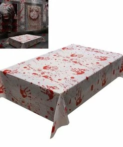Assembly Store Blood Fingerprint Decoration Bloodstain Tablecloth Horror Halloween Decoration Hot Sale High Quality 2018 New Patterns Modern