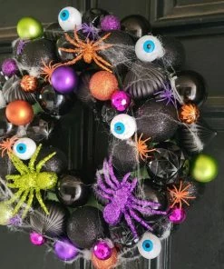 Onlineamericanstore Halloween Ornament Wreath, Boo Wreath, Halloween Decorations, Door Hanger, Front Door Wreath, Halloween Decor
