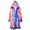 Moviecostume Store Sports Accessories Boy Boxing Costume Kids Rocky Balboa Robe Movie Apollo Cosplay American Flag Pattern Halloween Carnival Stripe Boxing Robe Kids