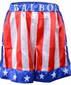 Moviecostume Store Sports Accessories Boy Boxing Costume Kids Rocky Balboa Robe Movie Apollo Cosplay American Flag Pattern Halloween Carnival Stripe Boxing Robe Kids