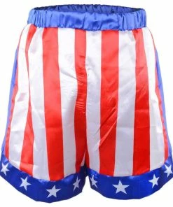 Moviecostume Store Sports Accessories Boy Boxing Costume Kids Rocky Balboa Robe Movie Apollo Cosplay American Flag Pattern Halloween Carnival Stripe Boxing Robe Kids