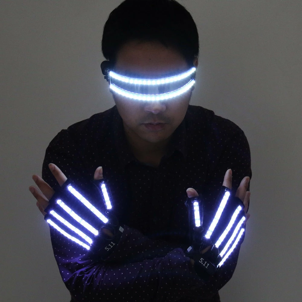 Tem-laser Technology Co., Ltd Halloween Mask Bright LED Stage Costumes LED Gloves, Luminous LED Glasses , Laser Stage Props Party Supplies 3 Tem-laser Technology Co., Ltd Halloween Mask Bright LED Stage Costumes LED Gloves, Luminous LED Glasses , Laser Stage Props Party Supplies