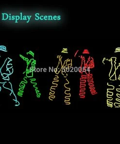 YUCHAO Store Halloween Decorations Carinal Rave Costume Glowing Light Up Suit Halloween Christmas Luminous Led Cloting Fashion EL Wire Flashing Costumes
