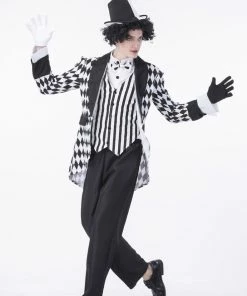 Amine Store Couple Halloween Costume Carnival Party Halloween Magician Costumes Men Mad Hatter Costume Women Circus Clown Cosplay Fancy Dress Jumpsuit Couple