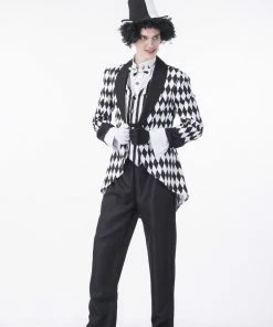 Amine Store Couple Halloween Costume Carnival Party Halloween Magician Costumes Men Mad Hatter Costume Women Circus Clown Cosplay Fancy Dress Jumpsuit Couple