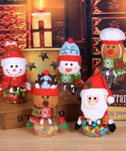 Shenzhen Super Deal Co,.Ltd Christmas Home Decor Child Kids Christmas Gift Bags Candy Jar Storage Bottle Santa Bag Sweet Christmas Bag And Boxes New Year 2019 Navidad 2018 Noel
