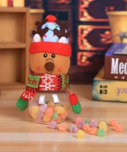 Shenzhen Super Deal Co,.Ltd Christmas Home Decor Child Kids Christmas Gift Bags Candy Jar Storage Bottle Santa Bag Sweet Christmas Bag And Boxes New Year 2019 Navidad 2018 Noel