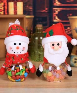 Shenzhen Super Deal Co,.Ltd Christmas Home Decor Child Kids Christmas Gift Bags Candy Jar Storage Bottle Santa Bag Sweet Christmas Bag And Boxes New Year 2019 Navidad 2018 Noel