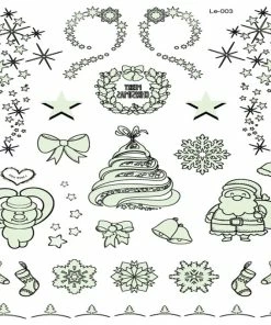 LEIBABA Store Christmas 2018 New Year Decoration 1Pc Noel Luminous Temporary Tattoo Stickers Christmas Decorations For Home Natal Home Decor.Q