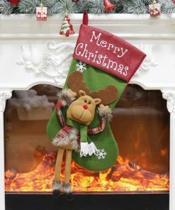 Life Priority Store Christmas Decorations Christmas Pendant Christmas Gift Bag Big Socks Christmas Tree Pendant Children Gift Candy Bag