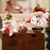 The American Store Christmas Decorations Cute Santa Claus Snowman Candy Jars Container Christmas Ornaments Kids Gifts Holiday Party Table Decor Christmas Gift Bag Collection