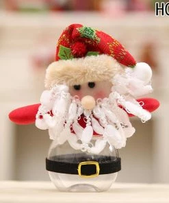 The American Store Christmas Decorations Cute Santa Claus Snowman Candy Jars Container Christmas Ornaments Kids Gifts Holiday Party Table Decor Christmas Gift Bag Collection