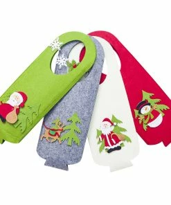 The American Store Christmas Gift Bags And Boxes Christmas Red Wine Bottle Bag Cartoon Xmas Decoration Wine Gift Felt Bag Kerst Decoratie Kerst