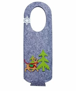 The American Store Christmas Gift Bags And Boxes Christmas Red Wine Bottle Bag Cartoon Xmas Decoration Wine Gift Felt Bag Kerst Decoratie Kerst