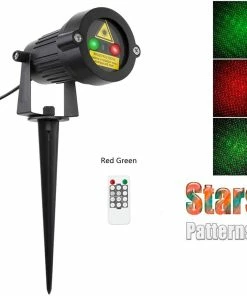 Light World Store Christmas Laser Light Party Star Projector Outdoor Garden Decoration Waterproof IP65 Red Green Blue Showers Lawn Static For Xmas Laser Christmas Lights