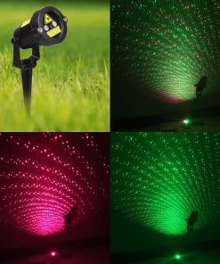 Light World Store Christmas Laser Light Party Star Projector Outdoor Garden Decoration Waterproof IP65 Red Green Blue Showers Lawn Static For Xmas Laser Christmas Lights