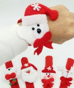 Such A Warm Store Christmas Patting Circle Bracelet Watch Xmas Children Gift Santa Claus Snowman Deer New Year Party Toy Wrist Decoration