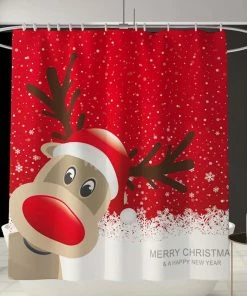 The American Store Christmas Santa Claus Bathroom Shower Curtain Doormat Merry Christmas Decorations For Home 2019 Xmas Ornaments Navidad New Year Christmas Ornaments