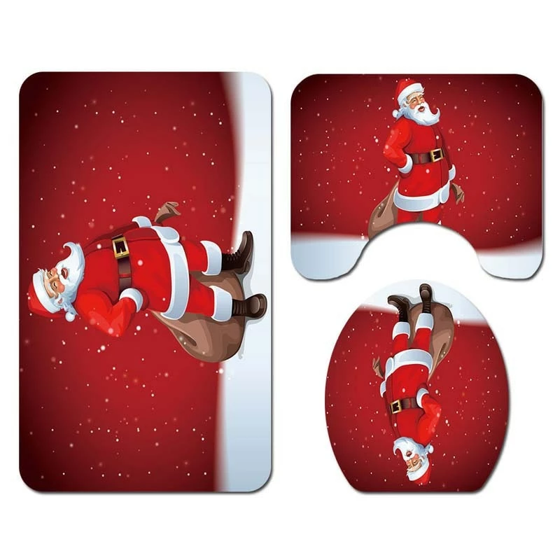 The American Store Christmas Santa Claus Bathroom Shower Curtain Doormat Merry Christmas Decorations For Home 2019 Xmas Ornaments Navidad New Year Christmas Ornaments 3 The American Store Christmas Santa Claus Bathroom Shower Curtain Doormat Merry Christmas Decorations For Home 2019 Xmas Ornaments Navidad New Year Christmas Ornaments