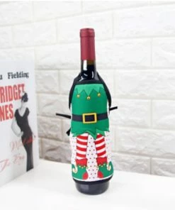 The American Store Christmas Santa Wine Bottle Apron Cover Wrap Xmas Dinner Party Table Decoration Gift Holders