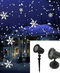 Online American Store Laser Christmas Lights Christmas Snowflake Laser Light Snowfall Projector IP65 Moving Snow Outdoor Garden Laser Projector Lamp For New Year Party Decor