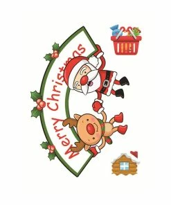 The American Store Christmas Window Sticker Santa Claus/Snowman/Elk Glass Sticker Xmas Christmas Decorations For Home Natal New Year Gift 2018 Noel