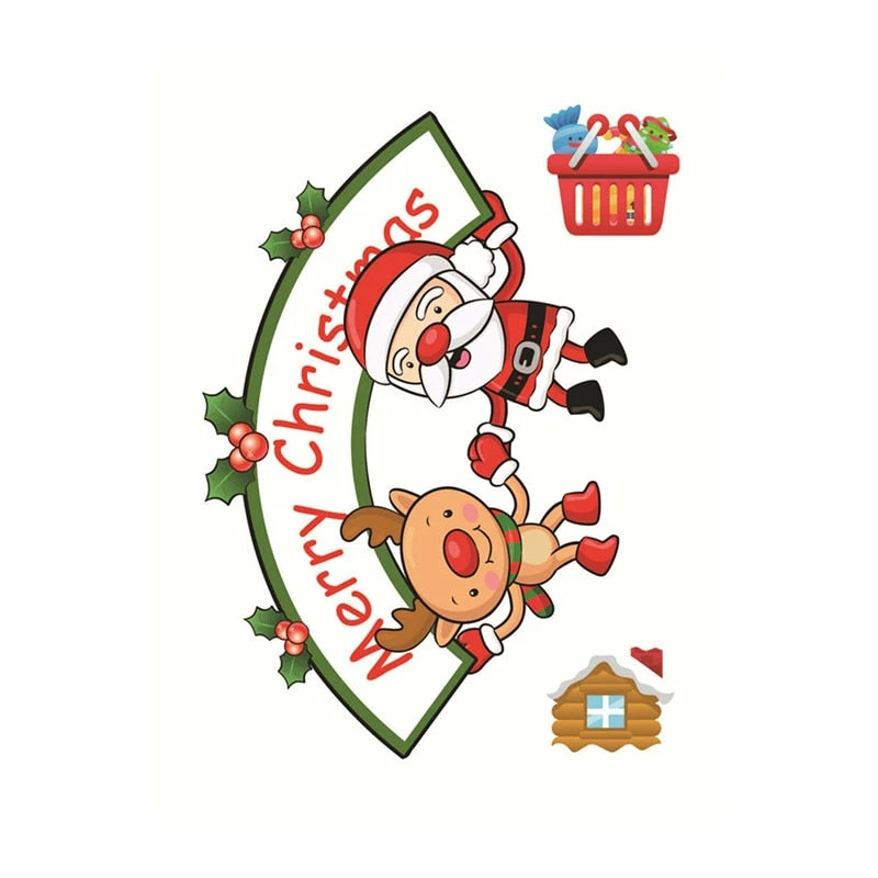 The American Store Christmas Window Sticker Santa Claus/Snowman/Elk Glass Sticker Xmas Christmas Decorations For Home Natal New Year Gift 2018 Noel 4 The American Store Christmas Window Sticker Santa Claus/Snowman/Elk Glass Sticker Xmas Christmas Decorations For Home Natal New Year Gift 2018 Noel