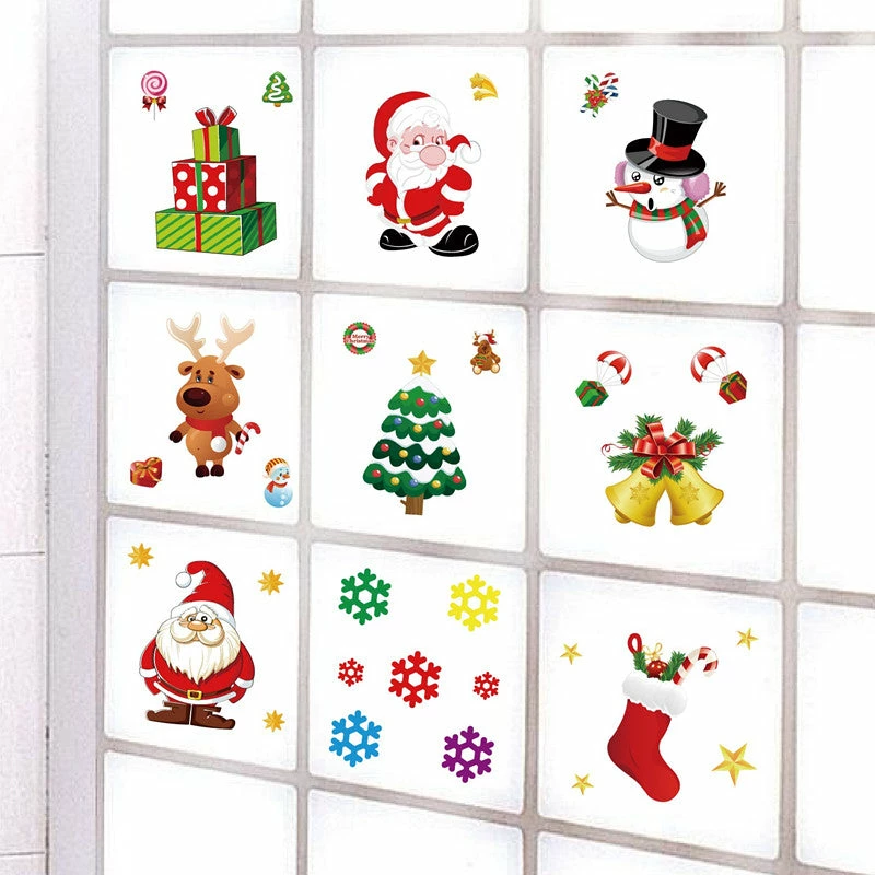 The American Store Christmas Window Sticker Santa Claus/Snowman/Elk Glass Sticker Xmas Christmas Decorations For Home Natal New Year Gift 2018 Noel 15 The American Store Christmas Window Sticker Santa Claus/Snowman/Elk Glass Sticker Xmas Christmas Decorations For Home Natal New Year Gift 2018 Noel