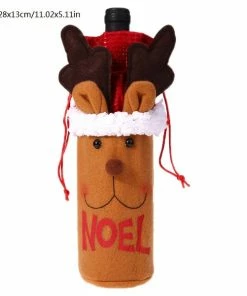 The American Store Christmas Xmas Wine Bottle Covers Bag Santa Claus Snowman Bottle Cover Dinner Table Decoration For Home New Year Products