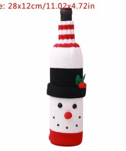The American Store Christmas Xmas Wine Bottle Covers Bag Santa Claus Snowman Bottle Cover Dinner Table Decoration For Home New Year Products