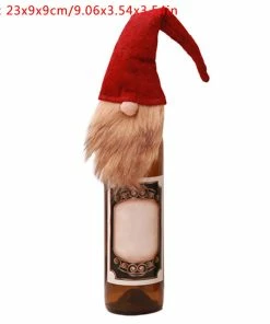 The American Store Christmas Xmas Wine Bottle Covers Bag Santa Claus Snowman Bottle Cover Dinner Table Decoration For Home New Year Products