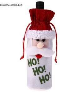 The American Store Christmas Xmas Wine Bottle Covers Bag Santa Claus Snowman Bottle Cover Dinner Table Decoration For Home New Year Products