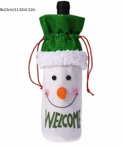 The American Store Christmas Xmas Wine Bottle Covers Bag Santa Claus Snowman Bottle Cover Dinner Table Decoration For Home New Year Products