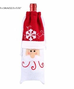 The American Store Christmas Xmas Wine Bottle Covers Bag Santa Claus Snowman Bottle Cover Dinner Table Decoration For Home New Year Products