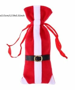 The American Store Christmas Xmas Wine Bottle Covers Bag Santa Claus Snowman Bottle Cover Dinner Table Decoration For Home New Year Products