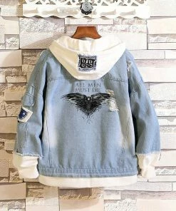 Cosroad Store Halloween Women Costumes Cosroad Game Of Thrones Cosplay Denim Jacket Stark Spring Autumn Jeans Hooded Sweatshirt Men Women Outwear Coats