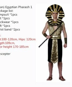 Online American Store Couple Halloween Costume Couples Costumes Women Men Egyptian Pharaoh Cleopatra Cosplay Halloween Christmas Purim Exotic Stage Costumes Party Dress