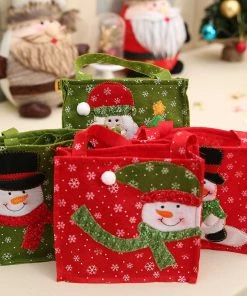 The American Store Creative Christmas Tree Snowman Santa Claus Candy Bag Handbag Home Party Decoration Gift Bag Christmas Supplies 16 The American Store Creative Christmas Tree Snowman Santa Claus Candy Bag Handbag Home Party Decoration Gift Bag Christmas Supplies