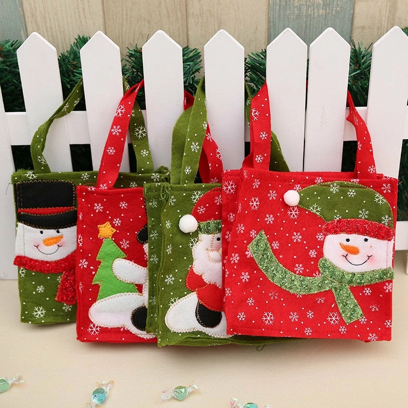 The American Store Creative Christmas Tree Snowman Santa Claus Candy Bag Handbag Home Party Decoration Gift Bag Christmas Supplies 8 The American Store Creative Christmas Tree Snowman Santa Claus Candy Bag Handbag Home Party Decoration Gift Bag Christmas Supplies